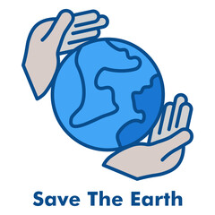 Save The Earth Line Color Icon Style