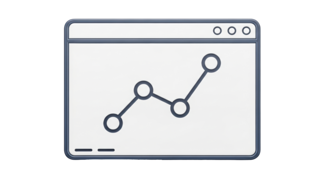 Isolated vector icon of data statistics analysis and charts with rising trend lines graph