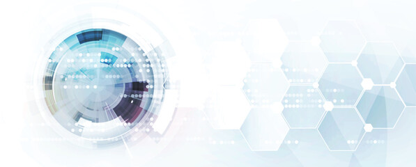 Technology and science innovation circle business background