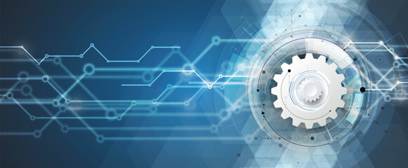 Technology and science innovation circle business background