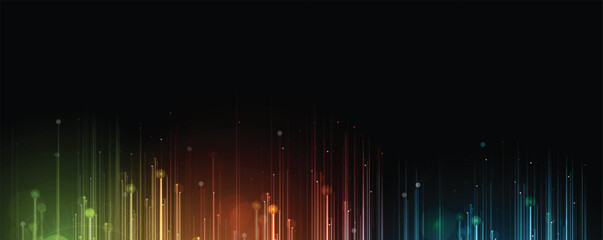 Technology and science innovation circle business background
