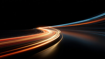 Geometric layout with glowing speed lines and gradient colors, symbolizing race and progress. Perfect for racing events or innovation topics. Full of movement and energy.