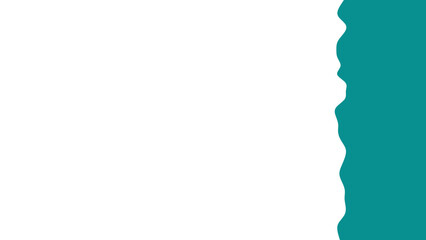 Obraz premium Modern abstract background featuring a vibrant teal wavy shape on a clean white backdrop, ideal for presentations, branding, or creative design projects.