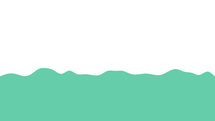 Simple wavy mint green graphic with ample white space, ideal for abstract backgrounds, modern design, web headers, or tranquil branding.