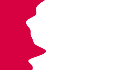 Dynamic red organic shape against a pristine white background, creating a modern, clean, and versatile design element for business, advertising, or graphic projects.