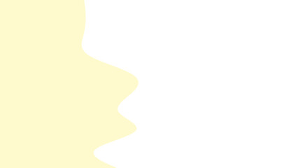 Minimalist abstract background featuring a soft pale yellow wavy shape on white, suitable for graphic design, presentations, and product branding. Clean and serene.