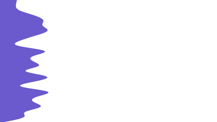 Abstract wavy purple shape on a clean white background, creating a dynamic and modern graphic element. Ideal for contemporary design, presentation backdrops, or creative projects.