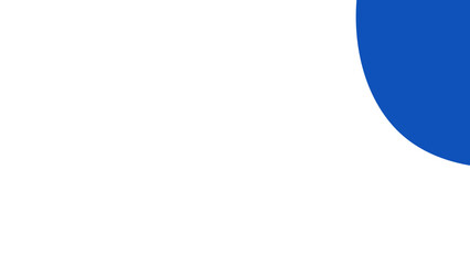 Clean, minimalist abstract background featuring a vibrant blue quarter-circle on a crisp white backdrop. Ideal for modern design, branding, or as a fresh visual element.