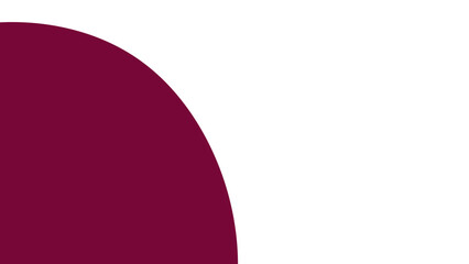 Modern abstract design featuring a deep maroon curved shape on a clean white background. Ideal for presentations, branding, or graphic projects.