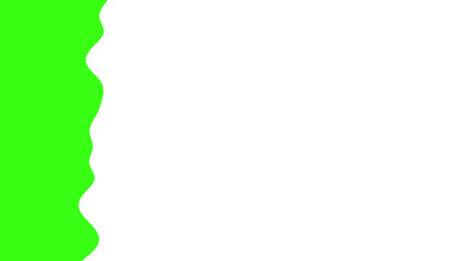 Vibrant green wavy border on a clean white background, offering modern design space. Ideal for creative projects, presentations, or digital media.