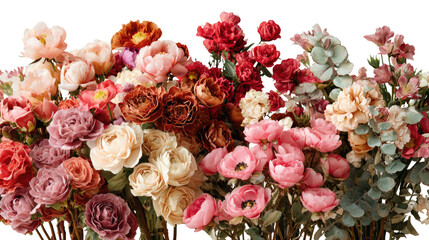 A colorful bouquet of artificial flowers