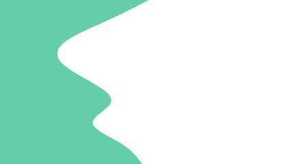 Minimalist design featuring a vibrant teal organic wave on a pure white background, ideal for presentations, websites, or advertising.