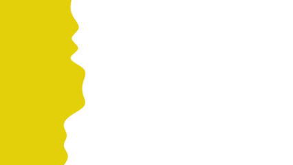 Vibrant yellow wavy abstract shape on a clean white background, creating a minimalist and dynamic design element for modern branding, advertising, and digital content.