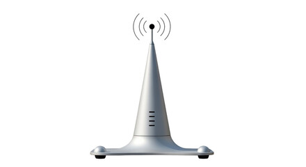 Isolated device with an antenna broadcasting a wifi signal into the air, technology gadget
