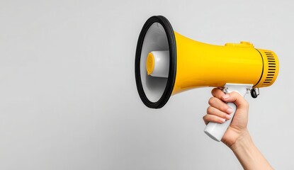 megaphone in hand