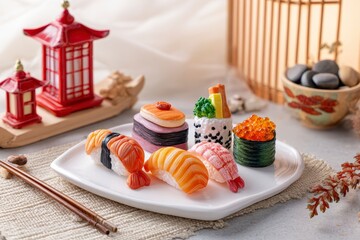 sushi with salmon