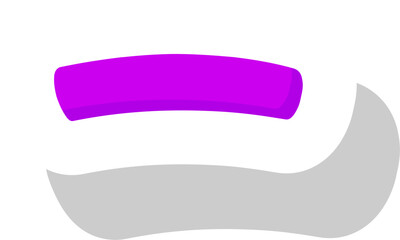 Minus Sign Symbol Colorful Cartoon Style Bold Rounded Shape White Outline Playful Fun Design for Kids Education Birthday Poster Classroom Sticker