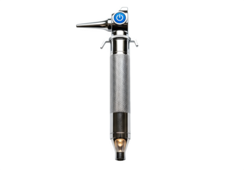Closeup of a dental syringe, a medical instrument used by dentists to inject anesthesia or other solutions into the mouth isolated on transparent background