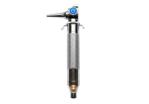 Closeup of a dental syringe, a medical instrument used by dentists to inject anesthesia or other solutions into the mouth isolated on transparent background