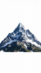 Majestic Snow-Capped Mountain Peak - Nature Photography: The image .