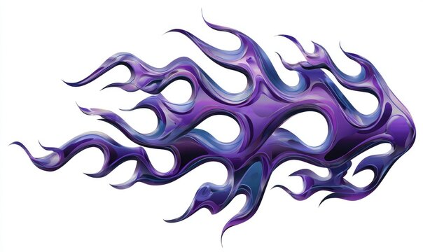 Abstract purple flame graphic