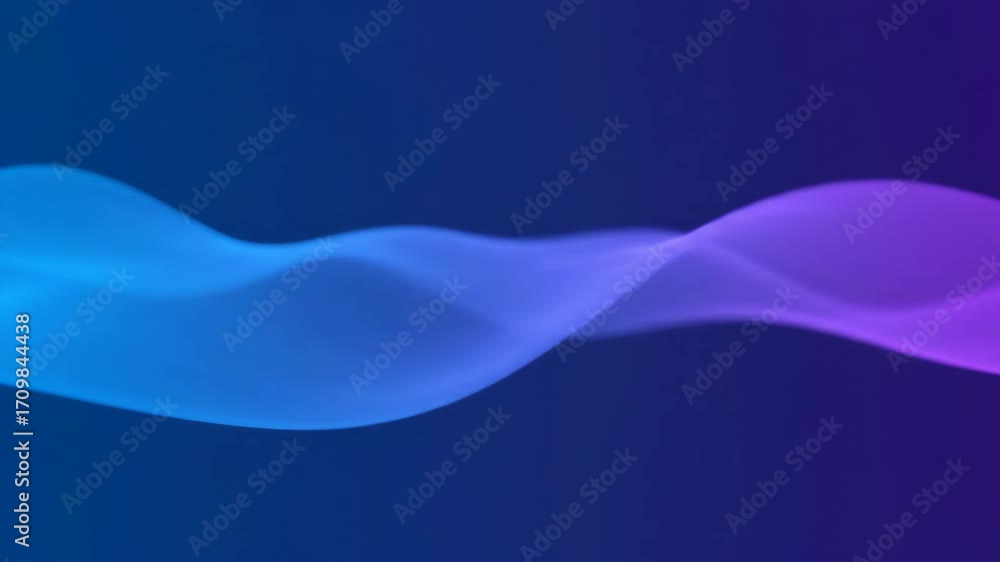 Poster abstract smooth flowing wave gradient transitioning from blue to purple on dark background