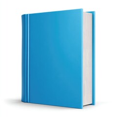 Solid blue book, spine visible, light background
