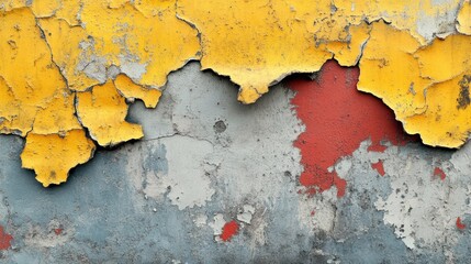 Obraz premium Abstract Cracked concrete wall broken wall at the outside cement corner that effected with earthquake and collapsed ground,wall with crack texture.