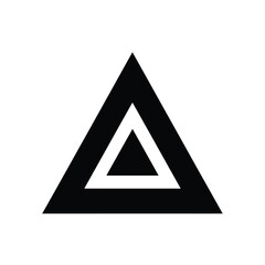 Geometric abstract triangles concentric forms minimalist vector art symbol design silhouette