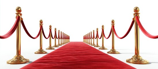 Red carpet with gold stanchions (2)