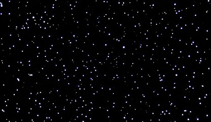 A dense field of small, light-colored dots scattered across a black background