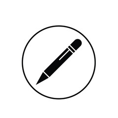 Pencil icon vector logo design template flat style
