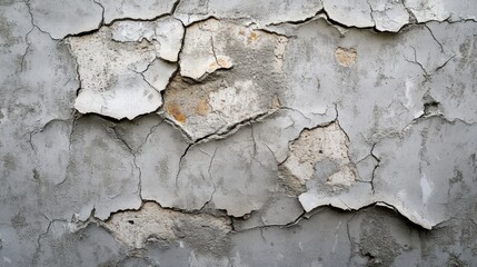 Fototapeta premium Abstract Cracked concrete wall broken wall at the outside cement corner that effected with earthquake and collapsed ground,wall with crack texture.