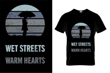 Winter colored t-shirt design with mockup 