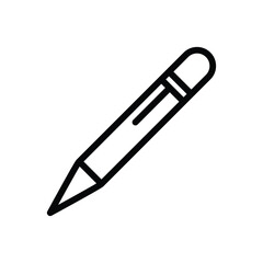 Pencil icon vector logo design template flat style