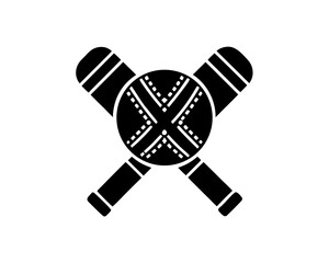 creative details Cricket Cup icon vector illustration