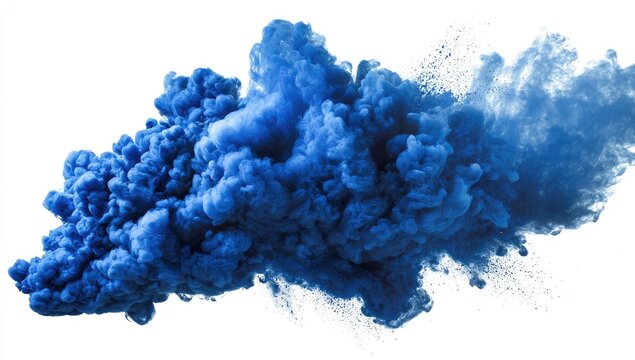 Deep blue ink clouds against white (1)