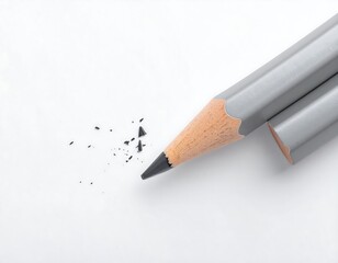 Close-up of a sharpened gray pencil