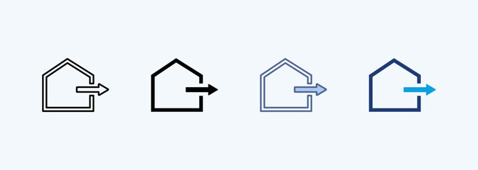 Logout Multiple Style Icon Collection