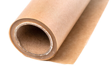 Roll of baking paper on transparent background, perfect for cooking and baking