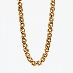 Obraz premium Gold chain necklace, thick and substantial