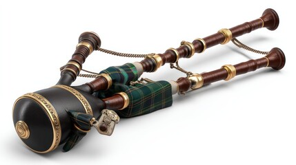 Ornamental highland bagpipes instrument