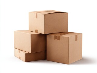 Stacked cardboard boxes