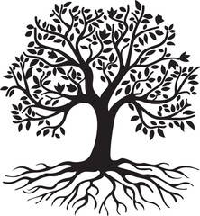 Spiritual Tree Silhouette Set