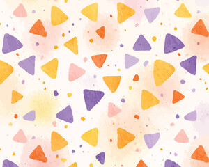 밝고 활기찬 추상적인 삼각형 패턴 배경