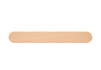 Single wooden tongue depressor used by doctors isolated on transparent background to examine the mouth and throat during medical checkups