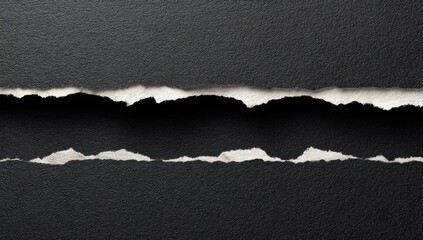 Torn paper strips against a dark background