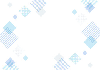 Blue Geometric Abstract Background – Pastel Striped Squares Modern Business Frame Vector