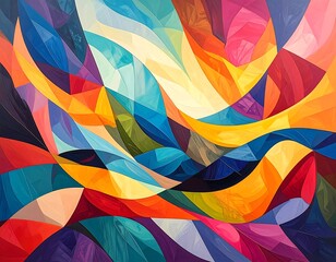 Abstract Vibrant Colorful Art 