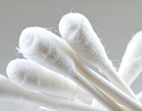 Close-up of several cotton swabs